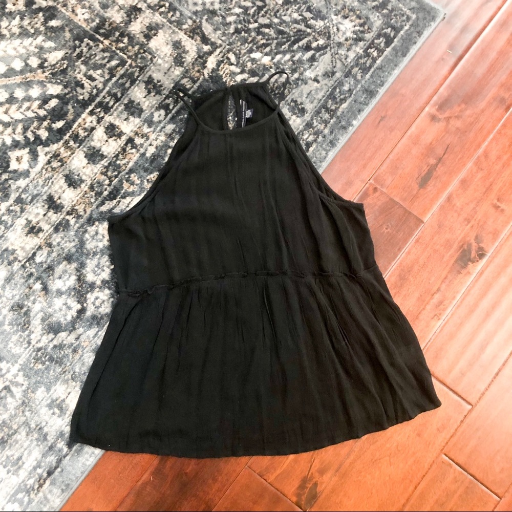 american eagle black high neck top